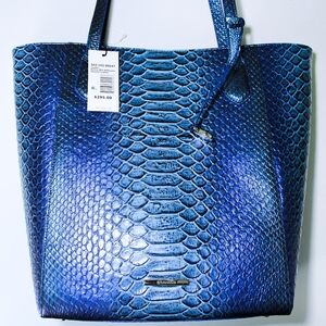 💙NWT Brahmin Jayden electric blue Large Tote Melbourne Genuine Leather Rare